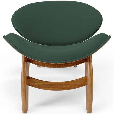 Kit 2 Poltronas Decorativa Orgânica Sala Living Kadosh L02 Suede Verde Musgo - Lyam Decor