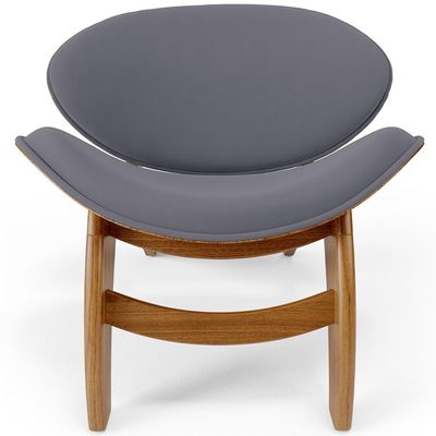 Kit 2 Poltronas Decorativa Orgânica Sala Living Kadosh L02 Suede Cinza - Lyam Decor