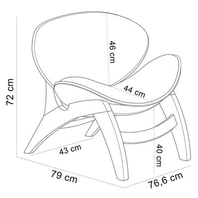 Kit 2 Poltronas Decorativa Orgânica Sala Living Kadosh L02 Suede Bege - Lyam Decor