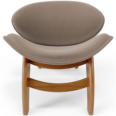 Kit 2 Poltronas Decorativa Orgânica Sala Living Kadosh L02 Bouclê Bege - Lyam Decor