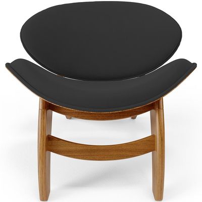 Kit 2 Poltronas Decorativa Orgânica Sala Living Kadosh L02 Suede Preto - Lyam Decor