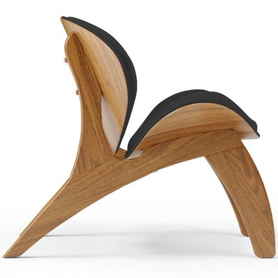 Kit 2 Poltronas Decorativa Orgânica Sala Living Kadosh L02 Suede Preto - Lyam Decor