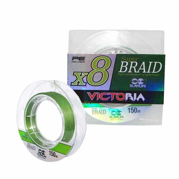 Linha Multifilamento Victoria 8 Fios 150m Verde Medida 0,30mm 39lbs