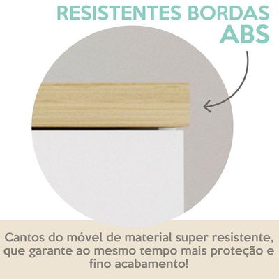 Gaveteiro Para Escritório Com 2 Gavetas E Nicho Loke Olmo/branco