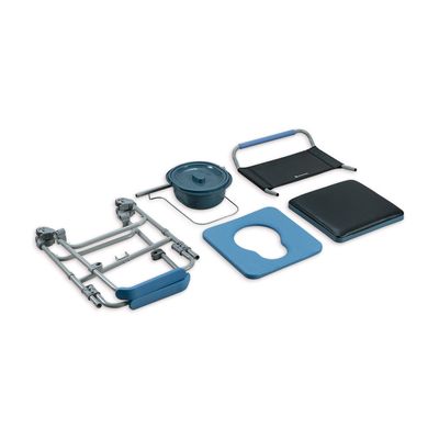 Cadeira de Banho Higiênica Desmontável até 150 Kg Assento 43 cm D50 Dellamed Azul