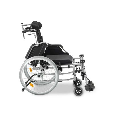Cadeira de Rodas D700 Reclinável em Alumínio Dobrável até 130 Kg Dellamed 40 / Preto