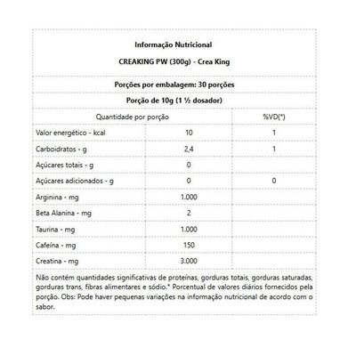 Creaking Pw (300g) - Sabor: Limão