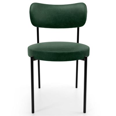 Kit 04 Cadeiras Estofadas Para Sala De Jantar Louise L02 Couríssimo Verde - Lyam Decor