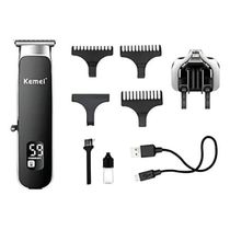 Barbeador Elétrico Kemei Km-1893 Aparador De Barba E Cabelo 110V/220V - 2 em 1