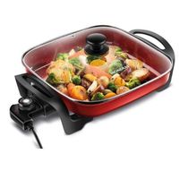 Panela Elétrica Grill Mondial Multicook 110v Premium Vermelha 1200w 5 Temperaturas
