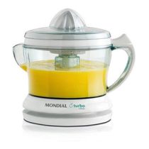Espremedor de Frutas Elétrico Mondial 127V Turbo Citrus 25W 1,25L Branco Automático com Tampa