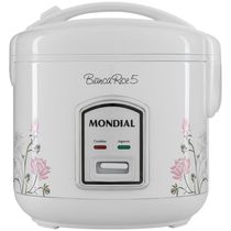 Panela de Arroz Elétrica Mondial Bianca Rice 400W 127v Branca 5 Xícaras Panela Antiaderente