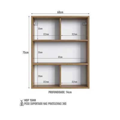 Nicho Organizador com Prateleiras CP7010 Mel