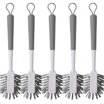 Kit 5 Escovas de Limpeza Multiuso Angular para Limpar Canto Flow Bege Escovão Banheiro Chão Ou