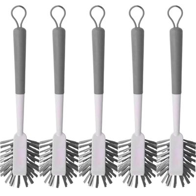Kit 5 Escovas de Limpeza Multiuso Angular para Limpar Canto Flow Bege Escovão Banheiro Chão Ou