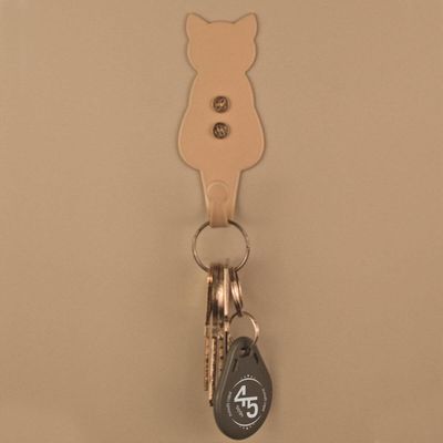 Pendurador Gancho de Parede Gato Dourado Luft Massutti Pendurar Mochilas Chaves