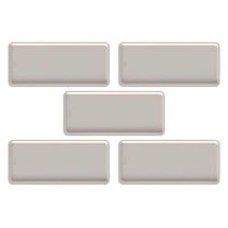 Kit 5 Bandejas Plásticas Flow 34x15cm Servir Restaurante Buffet Ou Bege Refeitório