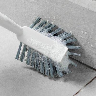 Kit 2 Escovas de Limpeza para Cantos Angular Multiuso Ou Flow Bege Escovão Limpar Banheiro Chão
