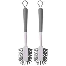 Kit 2 Escovas de Limpeza para Cantos Angular Multiuso Ou Flow Bege Escovão Limpar Banheiro Chão