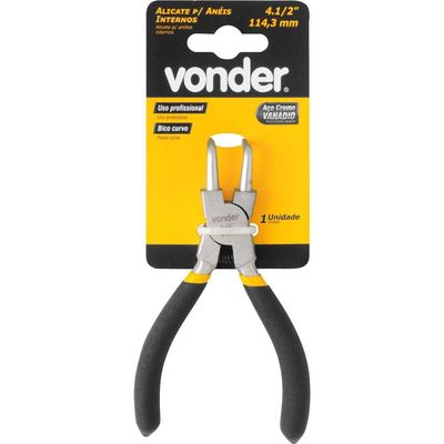 Alicate Para Anéis Interno Bico Curto Cv 114Mm 4.1/2 Vonder
