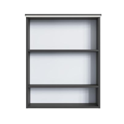 Armário Espelheira para Banheiro com 2 Portas e Iluminação Led ES8040 Grafite