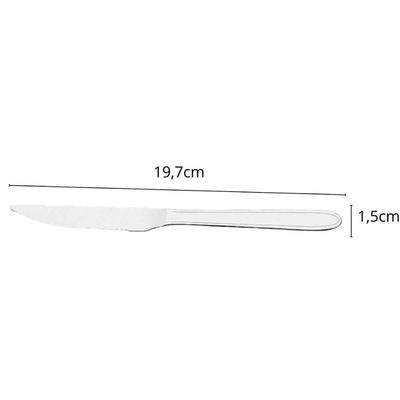 Faqueiro 12 Pessoas Garfos Colheres Facas de Churrasco Inox Siena Mesa Posta Servir
