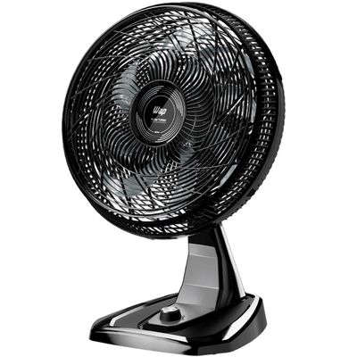 VENTILADOR WAP FLOW TURBO DE MESA E PAREDE 2 EM 1 COM 8 PÁS PRETO 50CM 220V FW009219