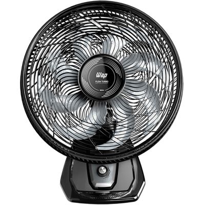 VENTILADOR WAP FLOW TURBO DE MESA E PAREDE 2 EM 1 COM 8 PÁS PRETO 50CM 220V FW009219