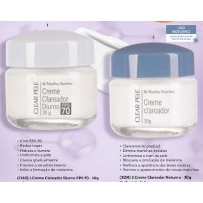 Kit Melasma (7228) Clareador D(3160)+Clareador Noturno(3158)