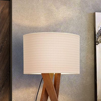 Luminária Abajur Tripé De Chão Paris Retrô Moderna Bivolt - Bege