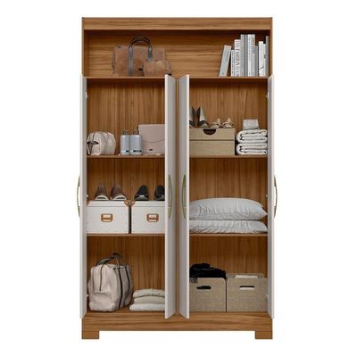 Armário Multiuso Duplo Nt4030 8 Portas Freijó/off White Notável Móveis Freijó/off White