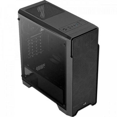Gabinete Gamer Aerocool Ore Saturn Preto Rgb Lateral...