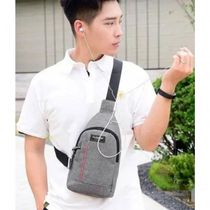 Bolsa Mochila Impermeável Transversal Crossbody Pochete De Peito Portátil Alça única Ajustável Cinza
