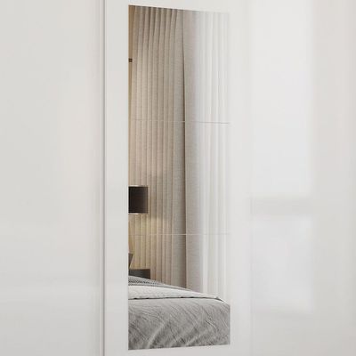 Guarda-roupa Fortaleza Sem Gavetas Com Espelho Cinamomo Branco