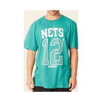 Camiseta Básica Masculina Estampada Brooklyn Nets Verde Mescla N543A - NBA Camiseta Básica Masculina Estampada Brooklyn Nets Verde Mescla Tam GG - NBA