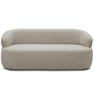 Sofá 3 Lugares Orgânico Sala de Estar Living 170cm Carmen F04 Bouclê Bege - Lyam Decor