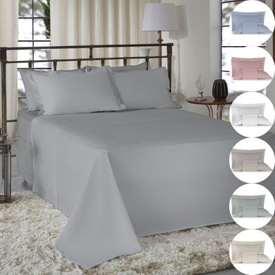 Jogo de Cama Casal Liso 300 Fios Nova América Branco