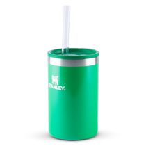 CAN COOLER STANLEY COM CANUDO EM AÇO INOXIDÁVEL 296ML VERDE CLOVER SHIMMER 08448-00