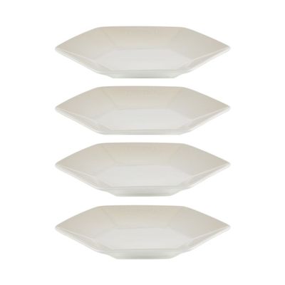 KIT LE CREUSET 4 PRATOS HEXAGON EM CERÂMICA 26CM MERINGUE