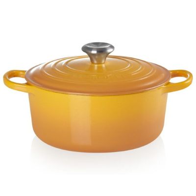 KIT LE CREUSET 4 PANELAS REDONDAS 20 22 24 E 26CM EM FERRO ESMALTADO - Amarelo Nectar