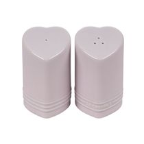 SET LE CREUSET SALEIRO E PIMENTEIRO CORAÇÃO EM CERÂMICA 130ML ROSA SHALLOT 89373130600003
