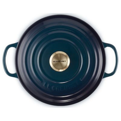 PANELA REDONDA LE CREUSET 20CM SIGNATURE AZUL AGAVE 21177204220450