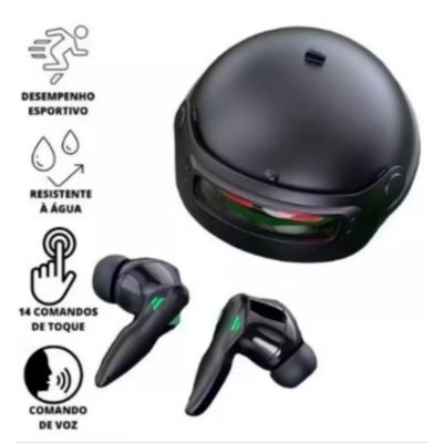 Fone De Ouvido Gamer Tws Fn-B48 Bluetooth 5.4 Tipo-c Preto