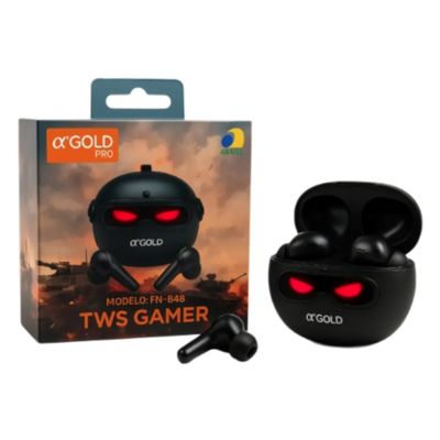 Fone De Ouvido Gamer Tws Fn-B48 Bluetooth 5.4 Tipo-c Preto