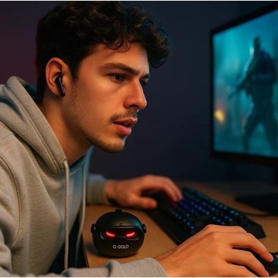 Fone De Ouvido Gamer Tws Fn-B48 Bluetooth 5.4 Tipo-c Preto