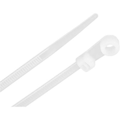 Abraçadeira Nylon Parafuso 200x3,6 Branca 100 Peças Vonder