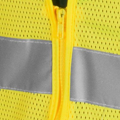 Colete Refletivo Bolso Amarelo Ziper Cv104 Vonder