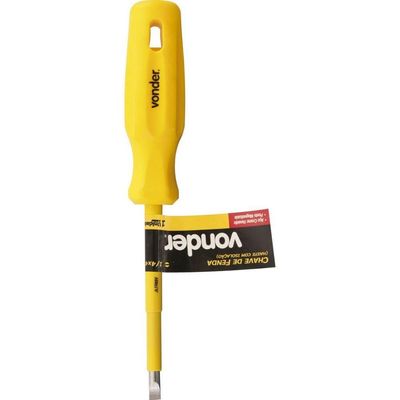 Chave Fenda 1-4x5 Cromo Vanádio Haste Isolada 1000v Vonder