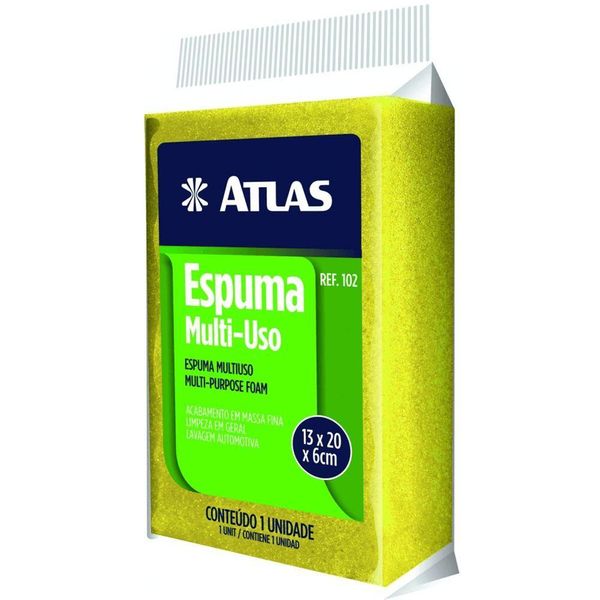 Bloco De Espuma Multiuso - 102 - Pinceis Atlas Bloco De Espuma Multiuso Pinceis Atlas 000102