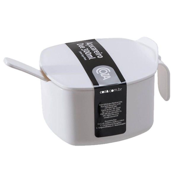 Açucareiro Due Casual 300ml Branco - 10580-0007 - Coza